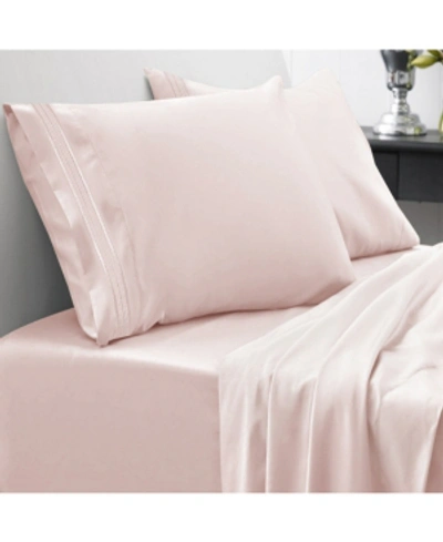 Sweet Home Collection Microfiber King 4-pc Sheet Set Bedding In Pale Pink