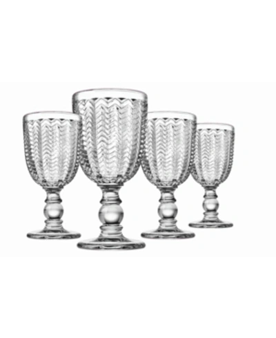 Godinger Carson Modern Vintage Red Wine Glasses, Set Of Four In Clear