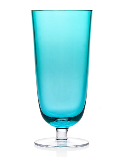 Godinger Novo Rondo Sea Blue Highball Glass - Set Of 4 In Aqua