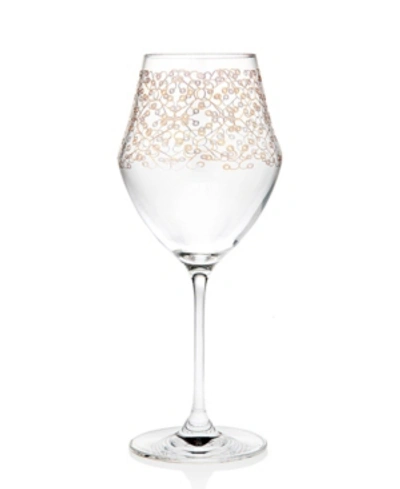 Godinger Ceska Allegra Gold Red Wine Glass - Set Of 4 In Clear