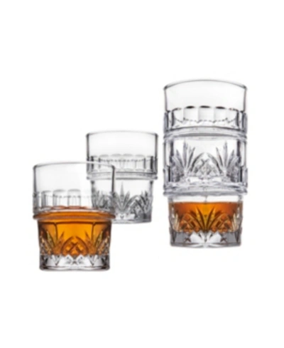 Godinger Dublin Stackable Double Old Fashioned Glass, Set Of 4 In Clear