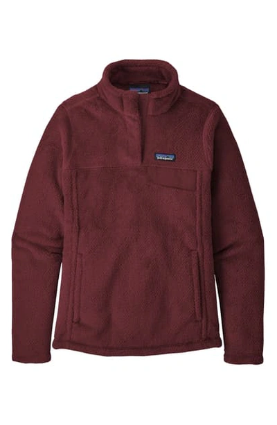 Patagonia Re-tool Snap-t Fleece Pullover In Chicory Red - Roamer Red X-dye