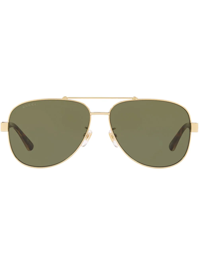 Gucci Gg0528s Pilot-frame Sunglasses In Brown