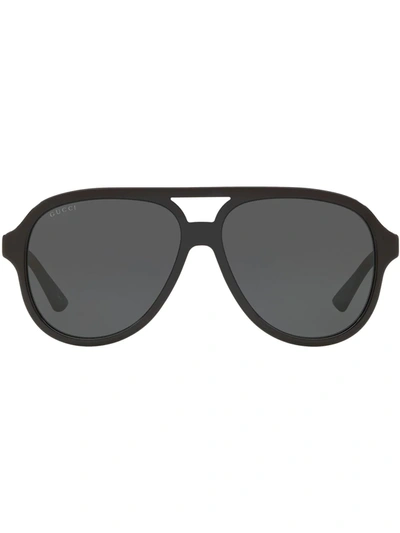 Gucci Aviator-frame Tinted Sunglasses In Black