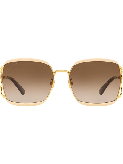 Gucci Gg0593sk Square-frame Sunglasses In Brown