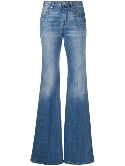 Victoria Victoria Beckham San Fran High-rise Flared Jeans In Mid Denim