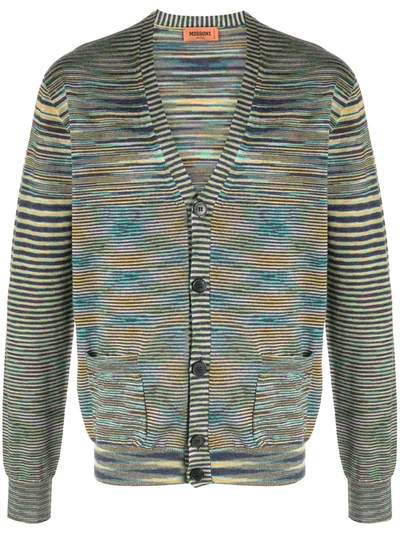 Missoni Striped Intarsia-knit Cardigan In Yellow