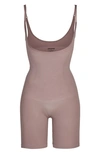 Skims Open Bust Bodysuit In Umber