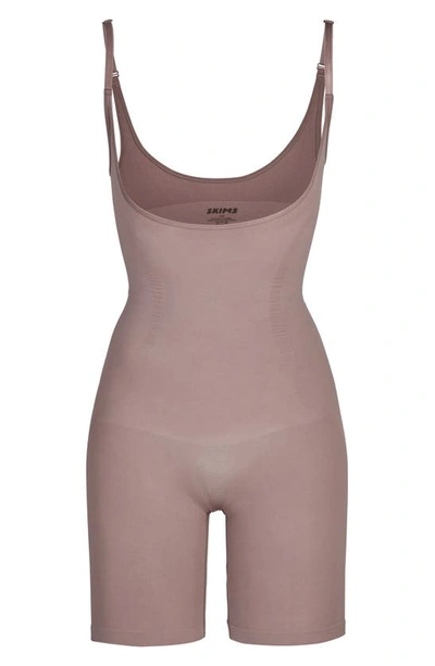 Skims Open Bust Bodysuit In Umber