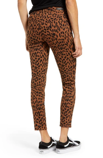 Articles Of Society Heather Leopard Print High Waist Ankle Skinny Jeans In Edgerton