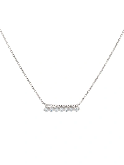 Dinny Hall 14kt White Gold Shuga Diamond Slider Necklace In Silver