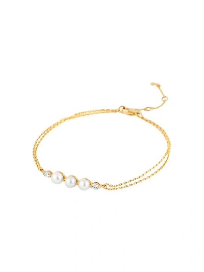 Dinny Hall 14ct Gold Shuga Pearl And Diamond Bracelet