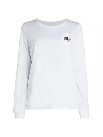 Vineyard Vines Football Whale Pocket Long-sleeve T-shirt