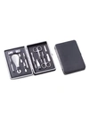 Bey-berk 12-piece Leather Case, Stainless Steel Manicure & Multi-tool Set