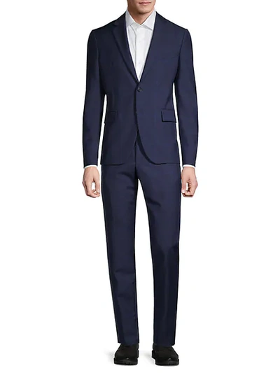 Versace Modern-fit Checker Wool & Mohair Suit