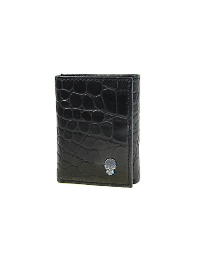 Robert Graham Triumph Croc-embossed Leather Tri-fold Wallet