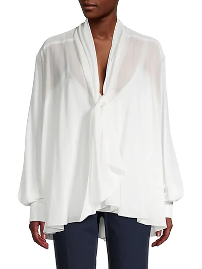 Givenchy Tie-neck Silk Blouse