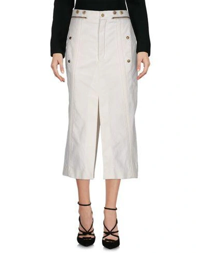 Chloé 3/4 Length Skirt In White