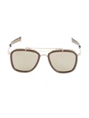 Rag & Bone 54mm Browline Squared Aviator Sunglasses