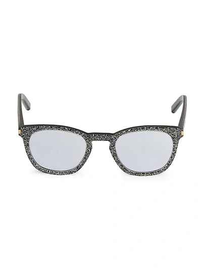 Saint Laurent Core 49mm Glitter Square Sunglasses