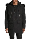 Karl Lagerfeld Faux Fur-trim Quilted Down Jacket