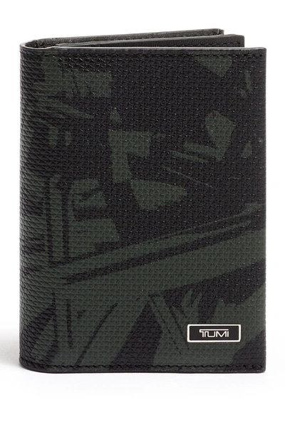 Tumi Monaco Palm Gusseted Wallet In Green Palm Print