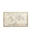 Uma Traditional Polished Wooden Map Of The World Wall Art