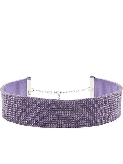 Nué Rhinestone-embellished Necklace In Purple