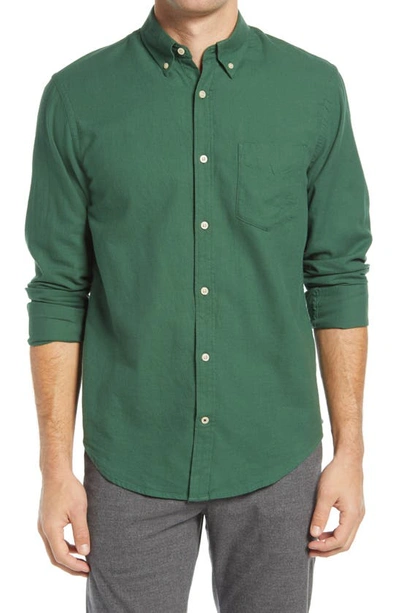 Nn07 Levon 5159 Slim Fit Flannel Button-down Shirt In Bottle Green