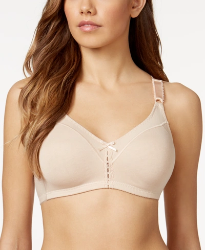 Bali Double Support Back Smoothing Wireless Bra With Cool Comfort Df0044 In  Soft Taupe