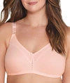 Bali Double Support Cotton Wire-free Bra In Blushing Pink