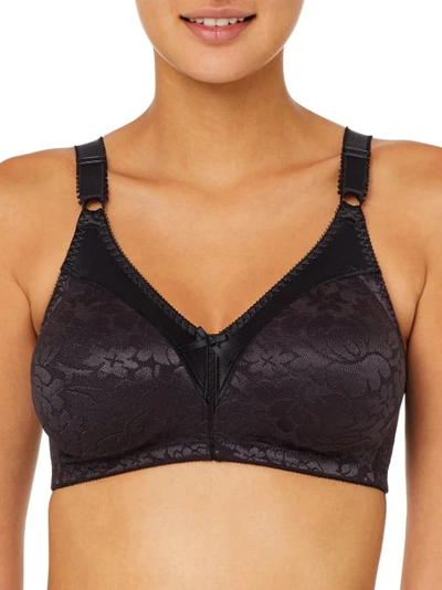 Bali Double Support Wire-free Bra In Black