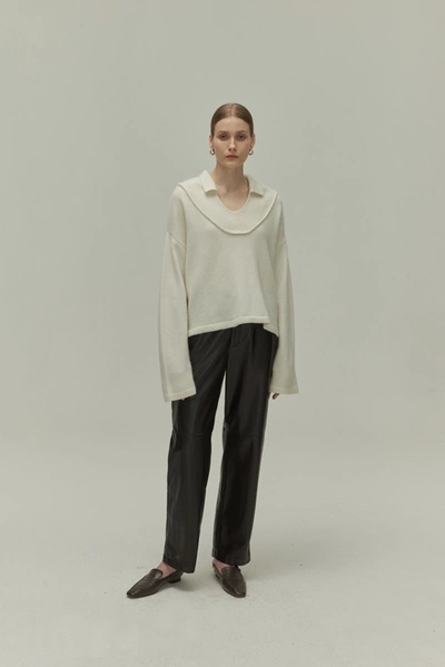 Viktoria Chan Leia Cashmere Top In Ivory