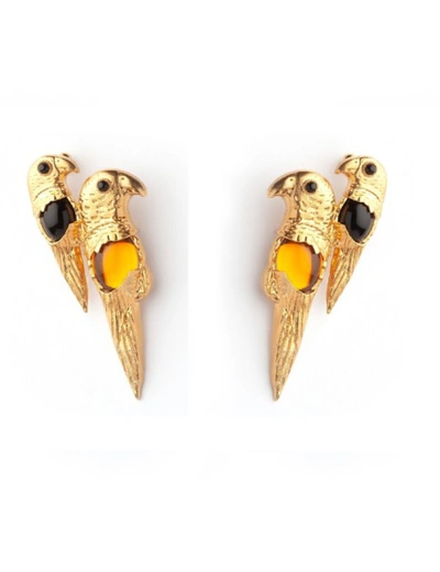 Sonia Petroff Parrot Luxury Earrings