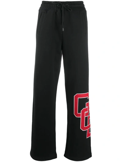 Gcds Logo-patch Track Pants In Black