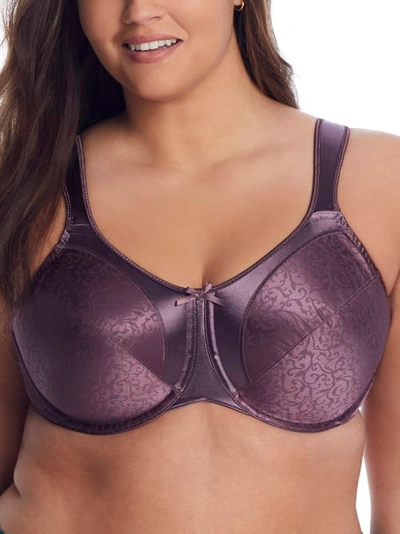 Bali Satin Tracings Minimizer Bra In Currant Purple