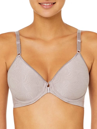 Bali Comfort Revolution Front-close T-shirt Bra In Warm Steel