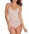 Bali Lace 'n Smooth Firm Control Bodysuit In Rosewood