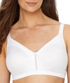 Bali Double Support Back Smoothing Wireless Bra With Cool Comfort Df0044 In White