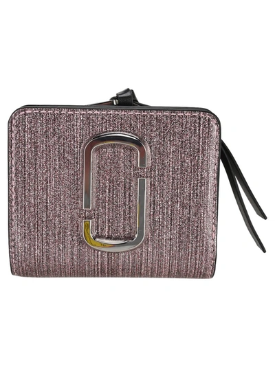 Marc Jacobs The Snapshot Glitter Mini Compact Wallet In Pink