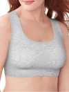 Bali Comfort Revolution Easylite Seamless Bralette In Crystal Grey Heather