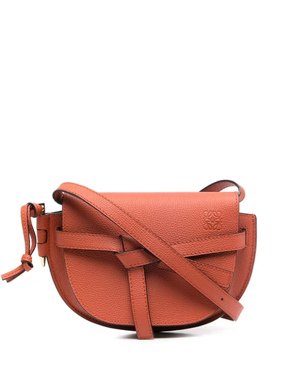 Loewe Mini Gate Dual Bag In Brown