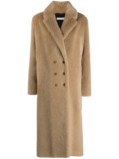 Inès & Maréchal Brown Double-breasted Wool Coat