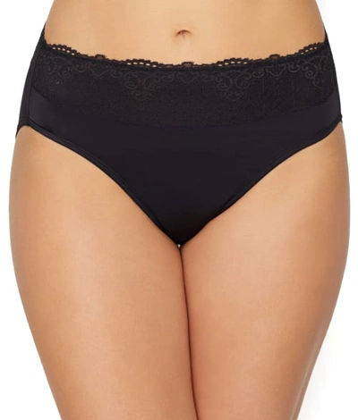 Bali Smooth Passion For Comfort  Lace Hi Cut Brief In Black
