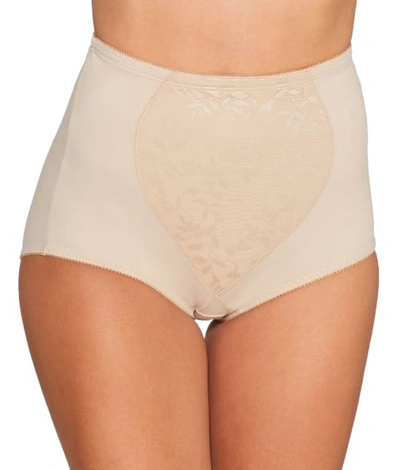 Bali Tummy Panel Firm Control Brief 2-pack In Jacquard Nude