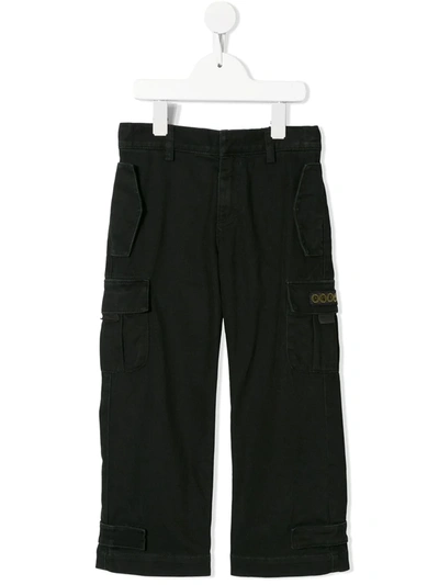 Dolce & Gabbana Kids' Cargo Style Trousers In Black