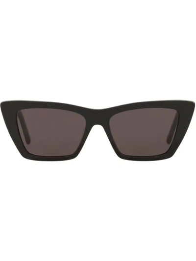 Saint Laurent Cat-eye Frame Tinted Sunglasses In Black