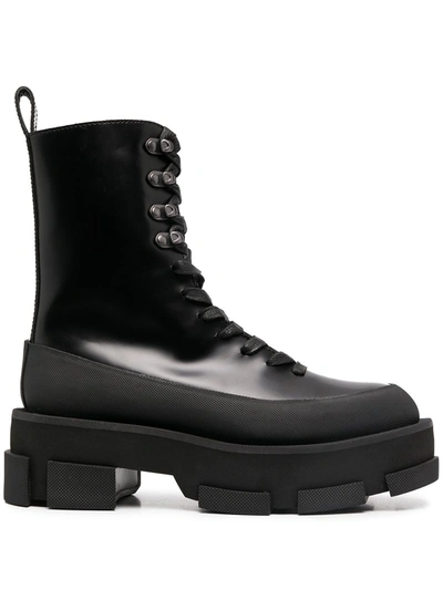 Both Chunky Combat Boots In Black