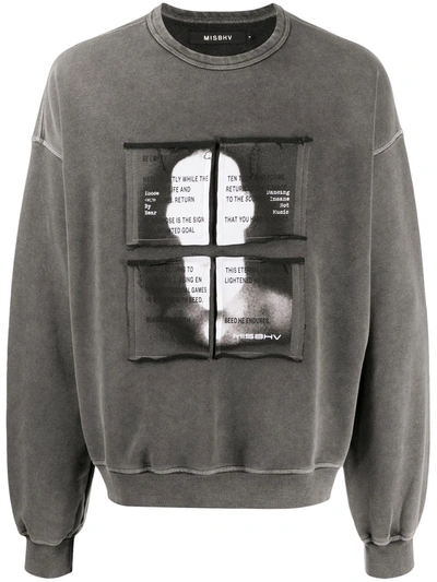 Misbhv Graphic Print Sweatshirt In Grey