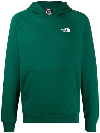 The North Face Logo Print Hoodie In Green